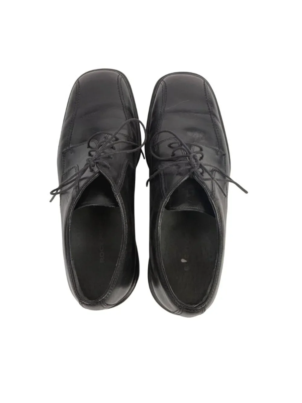 Rockport Men's Bicycle-Toe Derby Dress Shoes Black Leather Size 9.5M